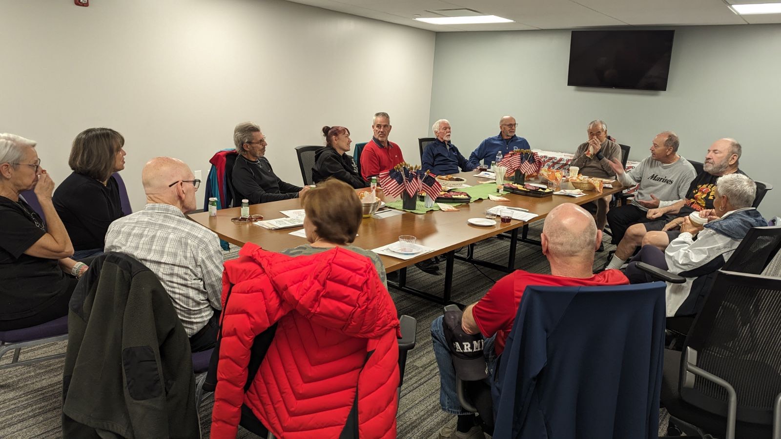 veterans gathering at Fairless Hills YMCA