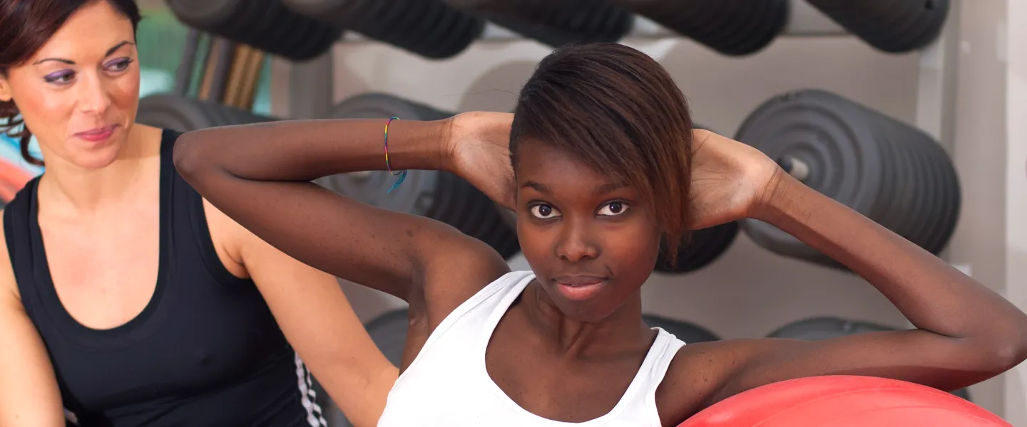 close up of fitness situp