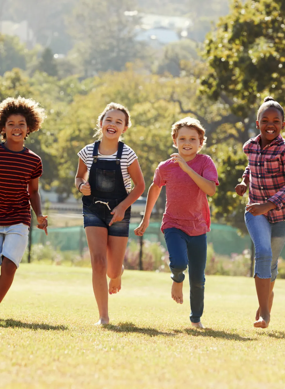 camp kids running