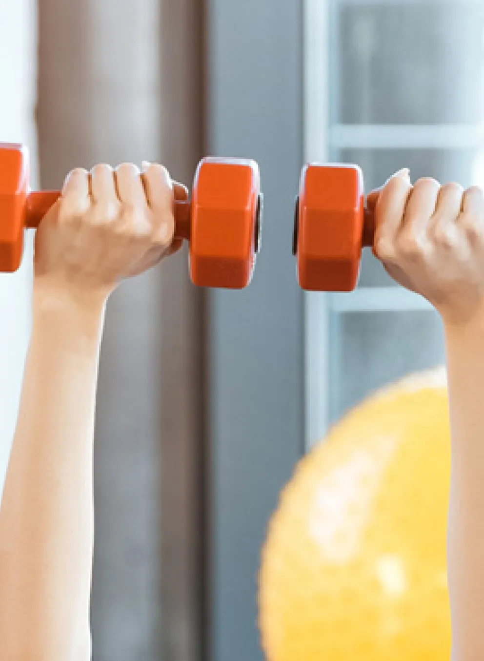 family working out together