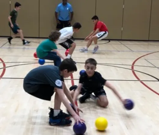 kids playing dodgeball