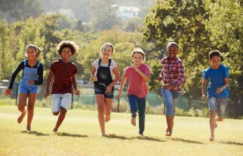 camp kids running